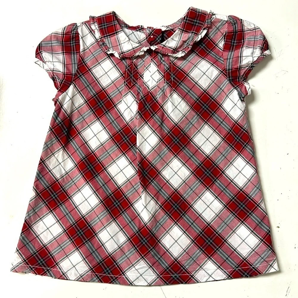Janie and Jack Holiday Carousel Plaid Shirt 5